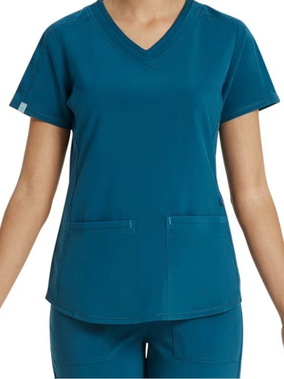 Scrubstar V-Neck Short Sleeve Women's Scrub in teal, grey, black, blue, tan